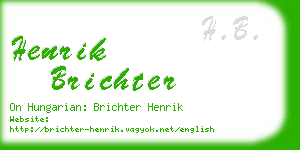 henrik brichter business card